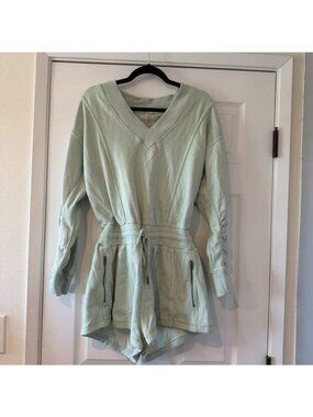 Free People FP Movement Cotton Light Green Soft Romper Size XS NWOT